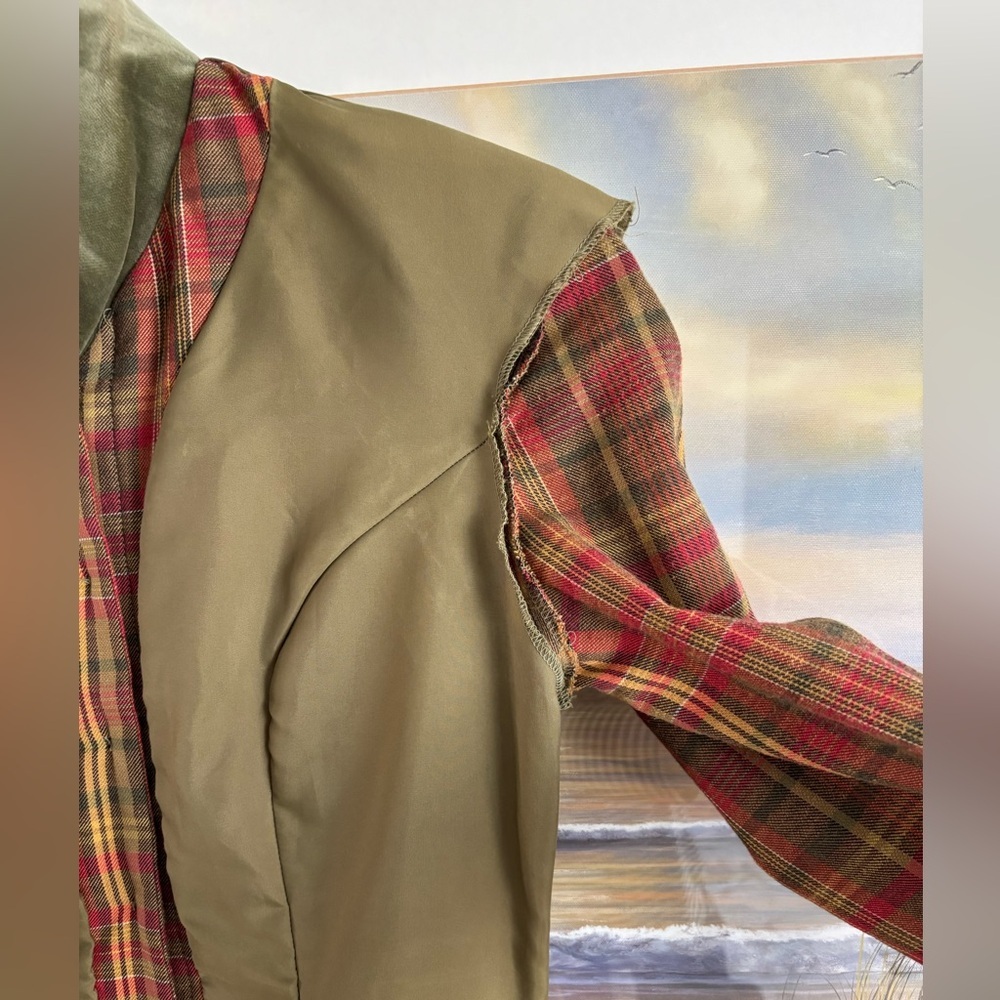 Vintage 1970s/80s Laura Ashley Wool Blend Red Green Plaid Tartan Dress - Picture 8 of 12